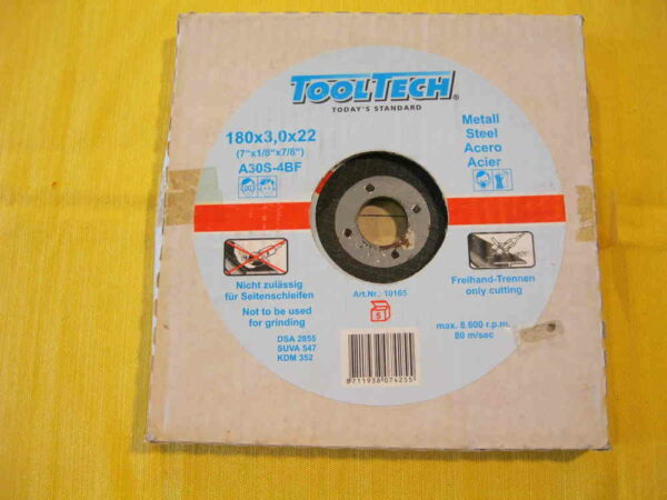 TOOLTECH Stahl Trennscheibe 180x3x22mm