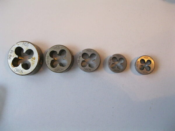 ORION HSS Schneideisen  M5 M6 M8 M10 M12 im Set – Bild 3