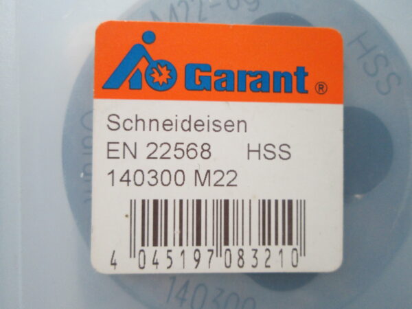 Garant Schneideisen EN 22568 HSS M22 – Bild 2